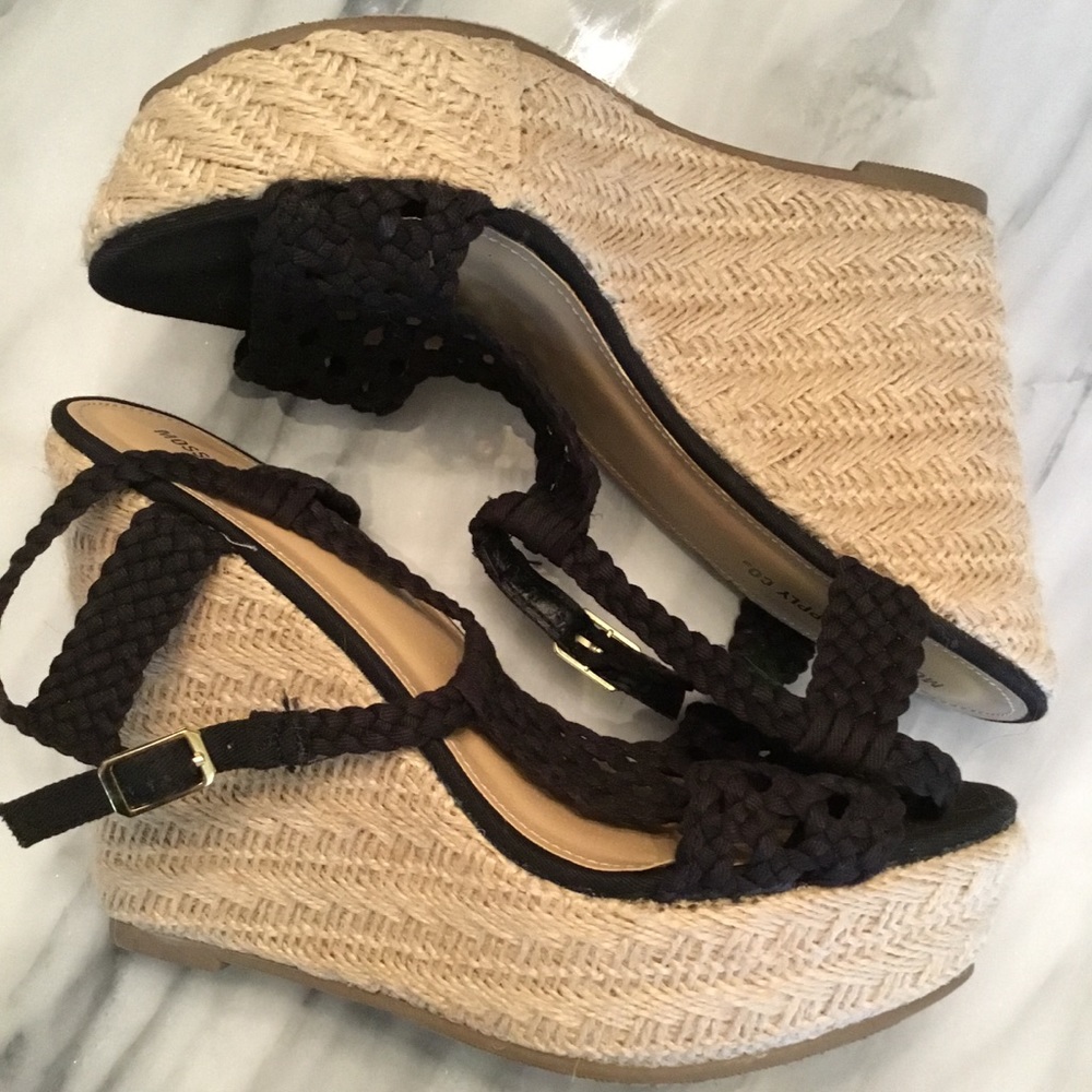 Mossimo black wedges